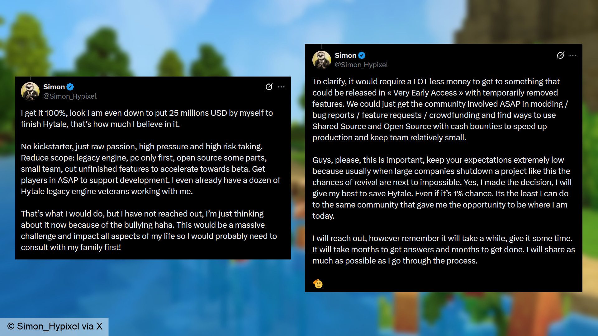 Hytale Canceled in 2025: Simon Collins-Laflamme Wants to Revive the